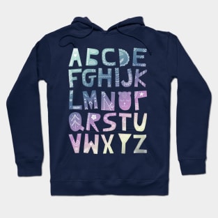 Decorated Alphabet (gradient colors) Hoodie